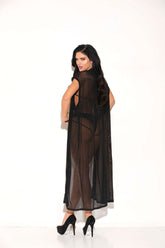 Sleeveless Long Mesh Robe - GL37536 by Glitter